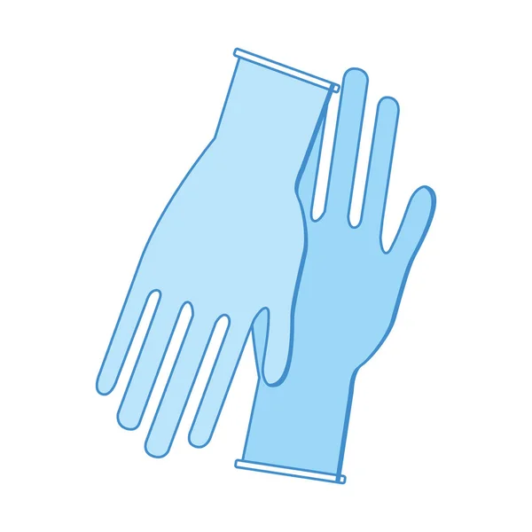 Medische Latex Handschoenen Aan Bescherming Handen Vectorillustratie — Stockvector