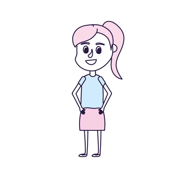 Dziewczyna Projekt Fryzurę Ilustracja Wektorowa Ubranie — Wektor stockowy