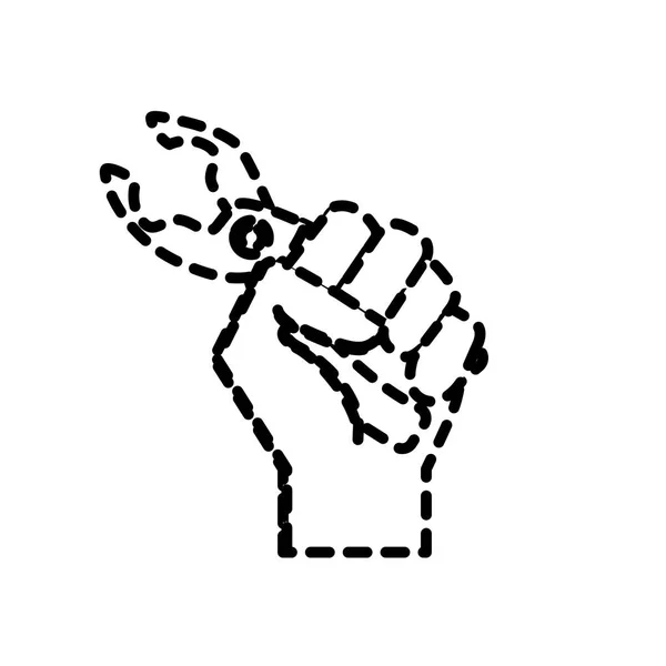 点状钳机设备服务行业维修在手向量例证 — 图库矢量图片