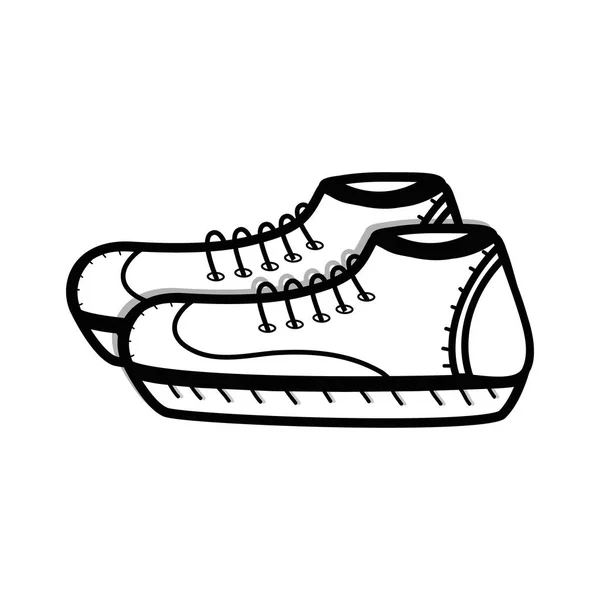 Γραμμή Άνετα Αθλητικά Παπούτσια Γυμναστικής Σχεδιασμό Εικονογράφηση Διάνυσμα — Διανυσματικό Αρχείο