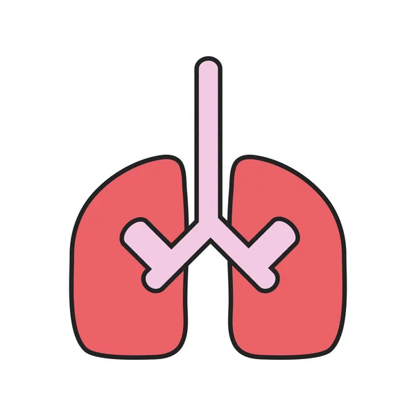 Órgano Pulmonar Anatomía Cuidado Pulmonar Vector Ilustración — Archivo Imágenes Vectoriales