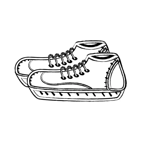 Figur Bekväma Sneakers Fitness Vektorgrafik Illustration Design — Stock vektor