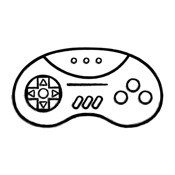 Figura Controlador Videojuego Con Botones Para Jugar Ilustración Vector Consola — Vector de stock