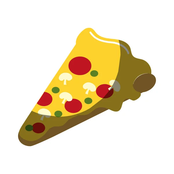 Fast Food Pizza Mahlzeit Vektorillustration Design — Stockvektor