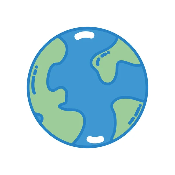 Globala Jorden Planet Och Geograpy Kontinenter Vektor Illustration — Stock vektor