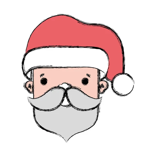 Santa Claus Cabeza Para Celebrar Ilustración Vector Navidad — Archivo Imágenes Vectoriales