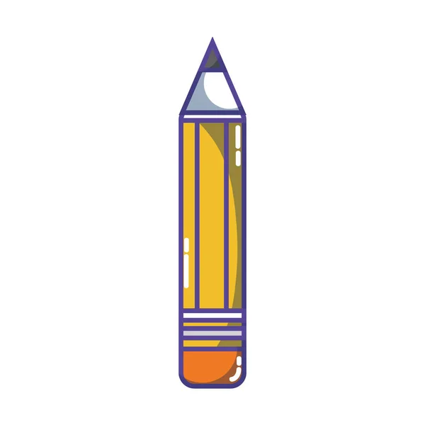 鉛筆学校ツール オブジェクト デザイン ベクトル図 — ストックベクタ