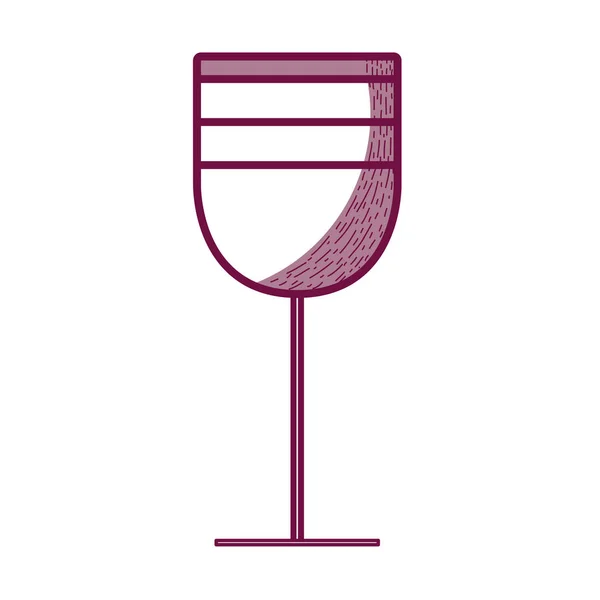 Icône Verre Vin Savoureux Dessin Vectoriel Illustration — Image vectorielle