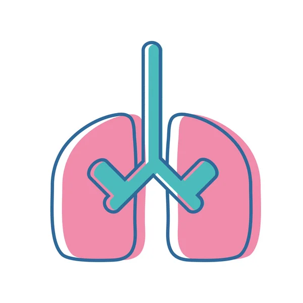 Órgano Pulmonar Anatomía Cuidado Pulmonar Vector Ilustración — Archivo Imágenes Vectoriales