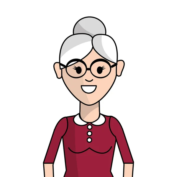 people, woman with casual cloth with glasses avatar icon, vector illustration