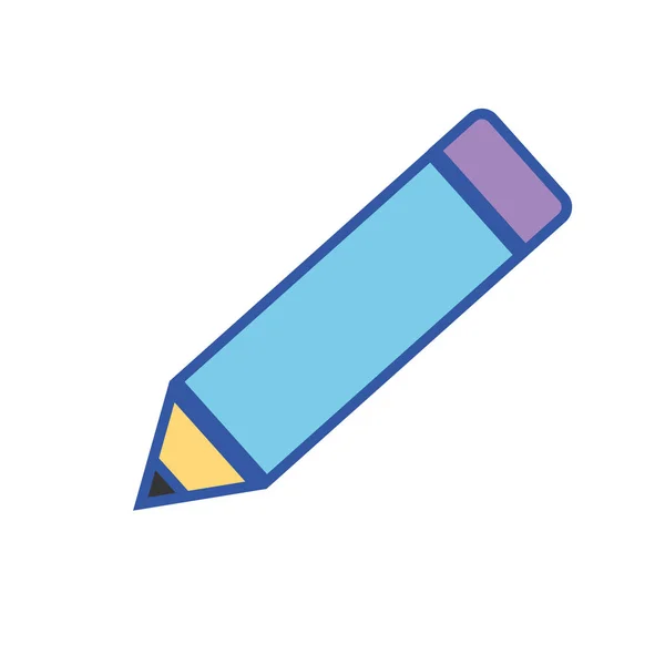 Crayon Outil Scolaire Pour Écrire Apprendre Illustration Vectorielle — Image vectorielle