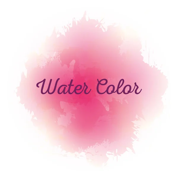 Pink Aquarel Art Verf Vector Illustratie Ontwerp — Stockvector