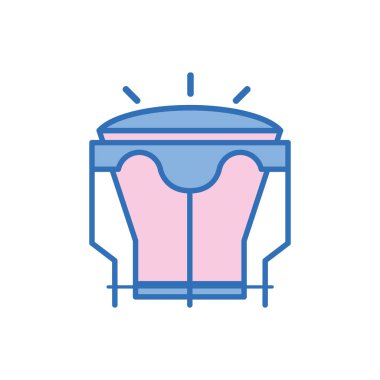 Djembe müzik enstrümanı melodi uyum vektör çizim için