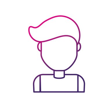 saç tasarım ve gömlek vektör çizim satırı şirin adamla