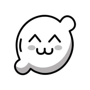 satır kawaii şirin mutlu limon meyve, vektör çizim