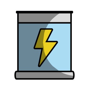 Poster enerji tehlike sembolü vektör çizim ile