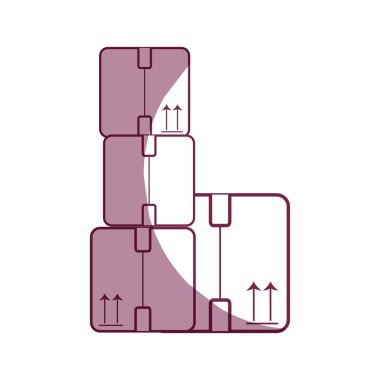 kutuları paketleri dağıtım hizmeti, vektör görüntü illüstrasyon