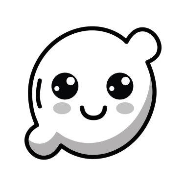 satır kawaii şirin mutlu limon meyve, vektör çizim