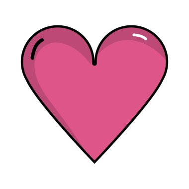 güzellik kalp bir romantizm dekorasyon tasarım vektör çizim