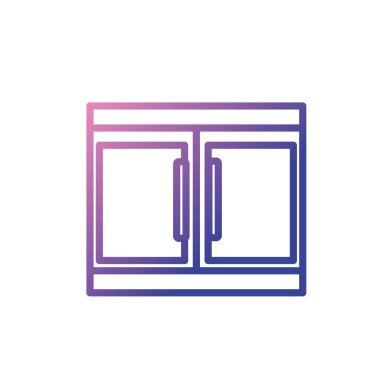 satır dolap mutfak kap nesnesine mutfağı vektör çizim