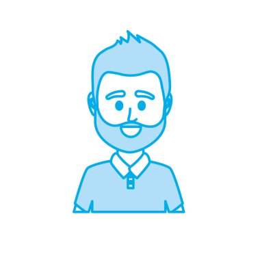 siluet avatar erkek t-shirt tasarım vektör çizim simgesi
