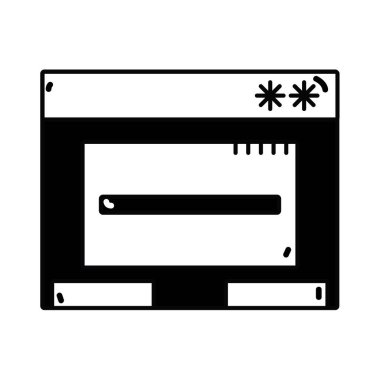 kontur pencere web teknoloji öğe tasarlamak vektör