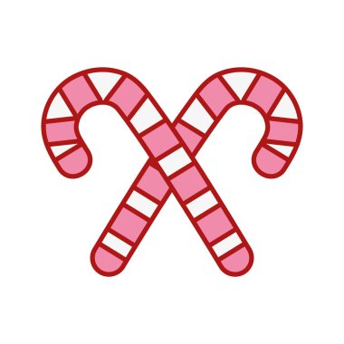 tatlı baston neşeli Noel tasarım vektör çizim