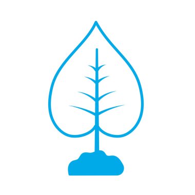 siluet güzel bitki toprağa doğal ekoloji vektör çizim ile