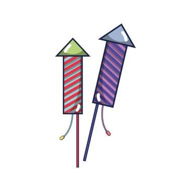 especial kutlamak için havai fişek ve gelenek olay vektör çizim