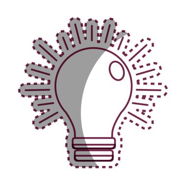 etiket güç ampul üzerinde vektör çizim