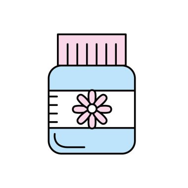 şişe hap ilaç ilaç tedavisi vektör çizim için