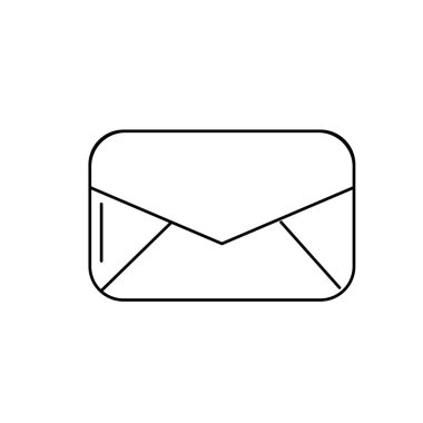 satır e-posta mektup tipografi kartı simge vektör çizim