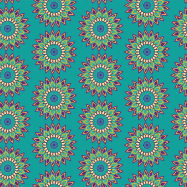 çiçek süsleme mandala dekorasyon arka plan vektör çizim