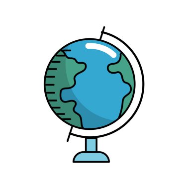 Dünya gezegeni global harita Resepsiyon vektör çizim