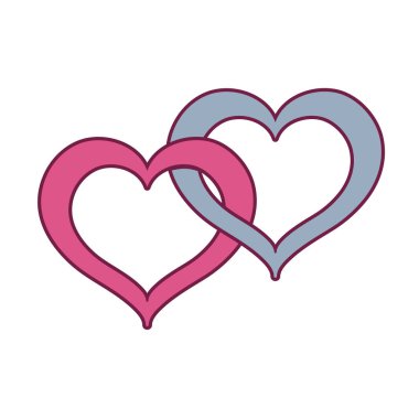 hoş kalp sembol sevmek ve tutku vektör çizim