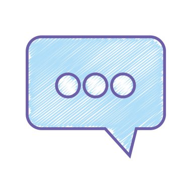 sohbet kabarcık metin ileti simge vektör çizim