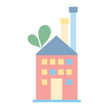 çevre ve ekoloji vektör çizim kirlenme için endüstriyel fabrika