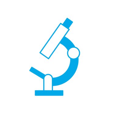 siluet mikroskop laboratry bilimsel test vektör çizim nesnesine