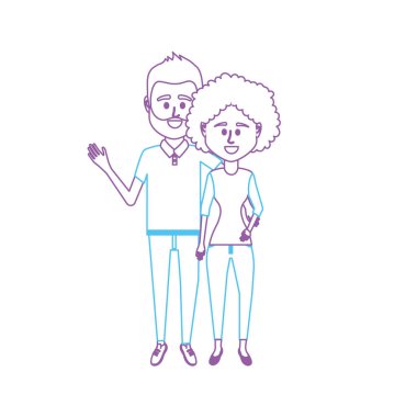 satır çift clouthes birlikte vektör illüstrasyon simge tasarım