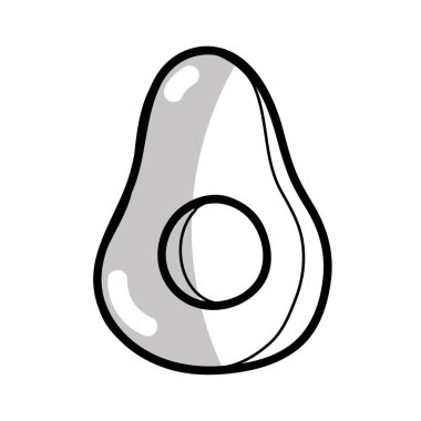 siluet lezzetli dilim armut sağlıklı meyve, vektör çizim