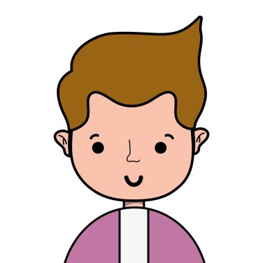 gömlek ve saç tasarım vektör çizim ile iyi adam