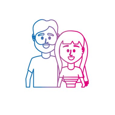 satır çift ile birlikte rahat kıyafetler illüstrasyon tasarım vektör