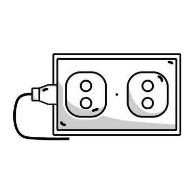 satır elektrik fişi güç teknoloji vektör çizim bağlanmak