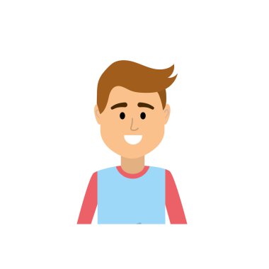 Avatar erkek t-shirt tasarım vektör çizim simgesi