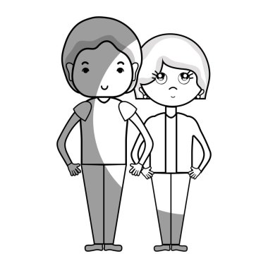 saç tasarım vektör çizim ile birlikte güzellik çift hat