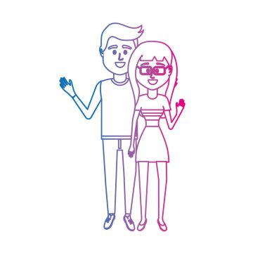 satır çift clouthes birlikte vektör illüstrasyon simge tasarım