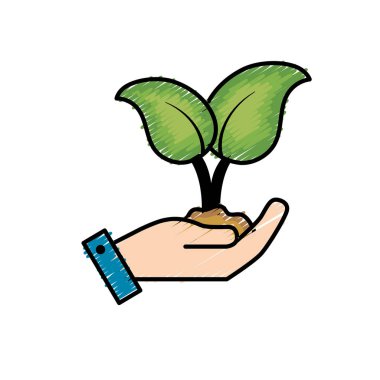 güzel bitkiler doğal ekoloji vektör çizim yere ile