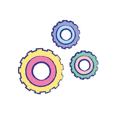 motor sanayi teknik donanım vektör çizim dişli