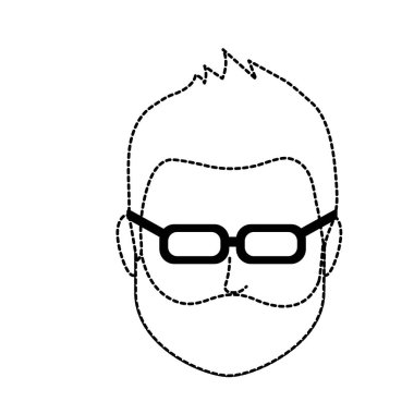 noktalı şekli varsayılan avatar adam sosyal Kullanıcı vektör çizim için