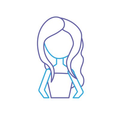 satır mutlu gelin saç modeli ve zarif elbise vektör çizim ile